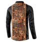 African Tribal Heritage Button Sweatshirt Earth Tone Pattern