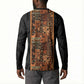 African Tribal Heritage Button Sweatshirt Earth Tone Pattern