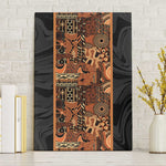 African Tribal Heritage Canvas Wall Art Earth Tone Pattern
