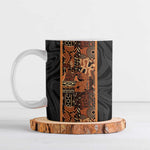 African Tribal Heritage Ceramic Mug Earth Tone Pattern