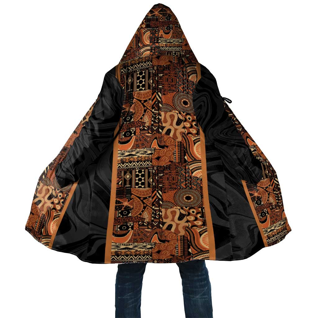African Tribal Heritage Cloak Earth Tone Pattern