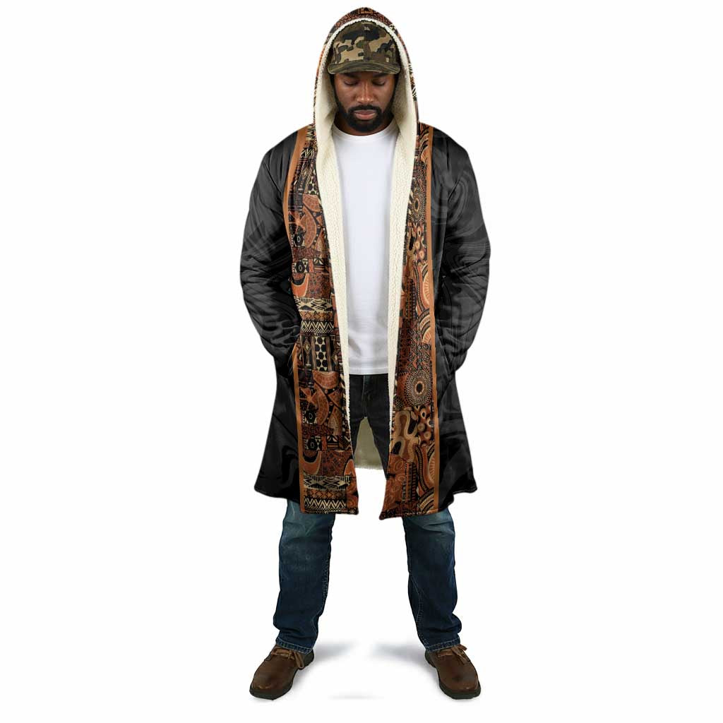 African Tribal Heritage Cloak Earth Tone Pattern