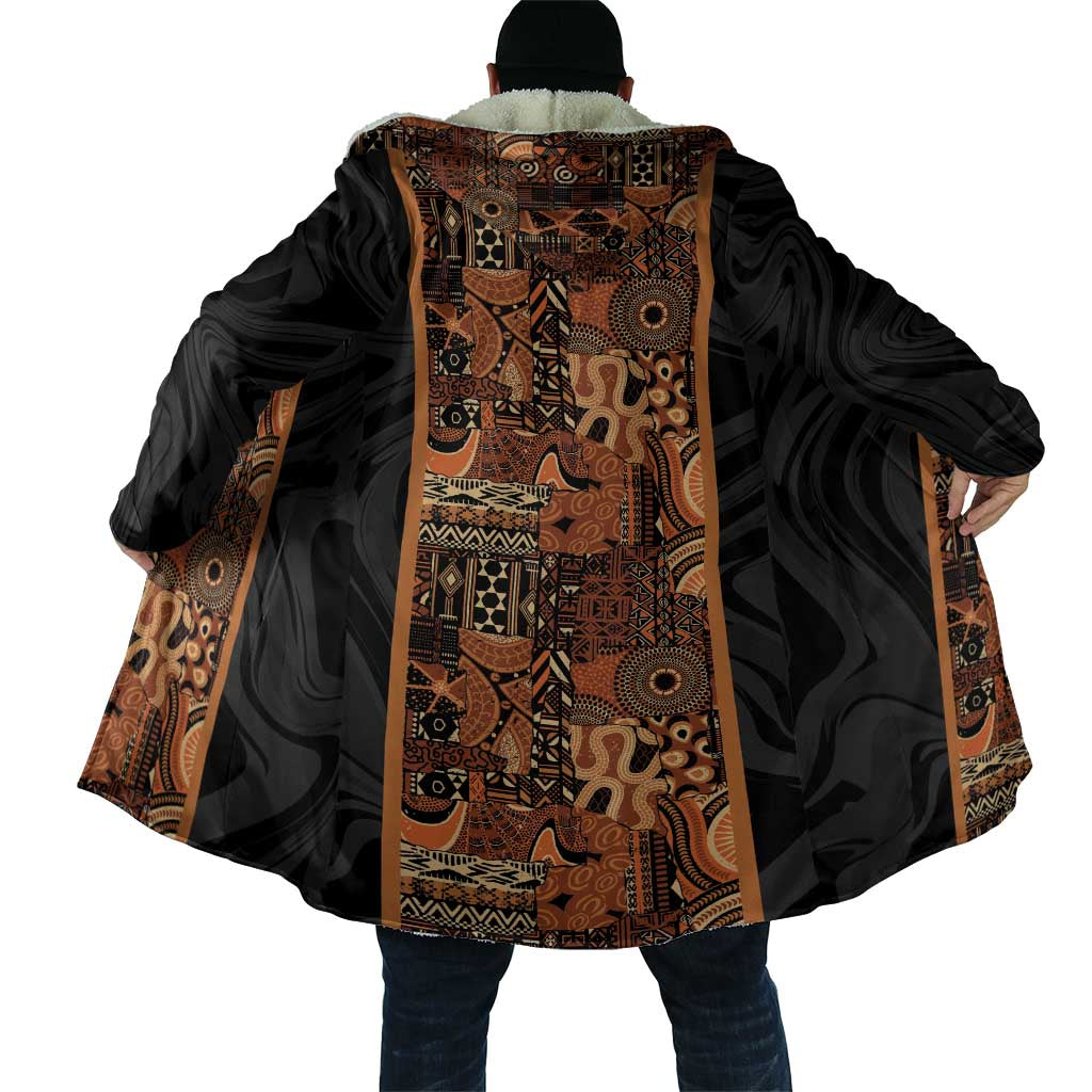 African Tribal Heritage Cloak Earth Tone Pattern