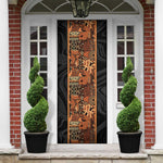 African Tribal Heritage Door Cover Earth Tone Pattern