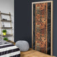 African Tribal Heritage Door Cover Earth Tone Pattern