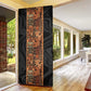 African Tribal Heritage Door Cover Earth Tone Pattern