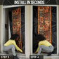 African Tribal Heritage Door Cover Earth Tone Pattern