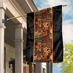 African Tribal Heritage Garden Flag Earth Tone Pattern