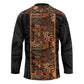 African Tribal Heritage Hockey Jersey Earth Tone Pattern