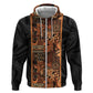 African Tribal Heritage Hoodie Earth Tone Pattern