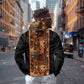 African Tribal Heritage Hoodie Earth Tone Pattern