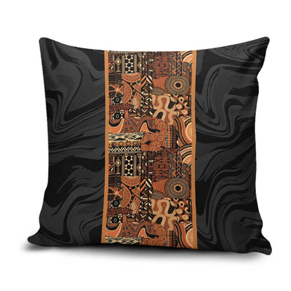 African Tribal Heritage Pillow Cover Earth Tone Pattern