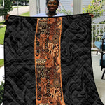 African Tribal Heritage Quilt Earth Tone Pattern