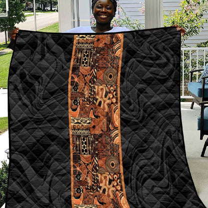 African Tribal Heritage Quilt Earth Tone Pattern
