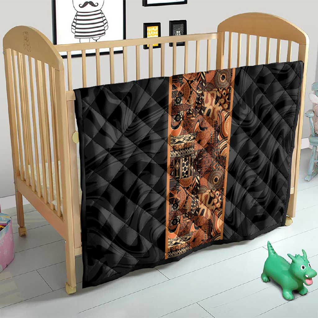 African Tribal Heritage Quilt Earth Tone Pattern
