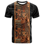 African Tribal Heritage T shirt Earth Tone Pattern