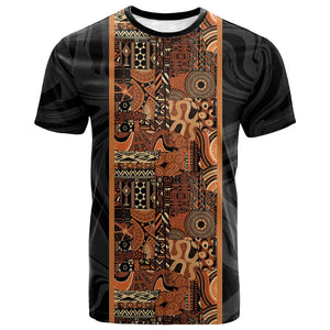 African Tribal Heritage T shirt Earth Tone Pattern