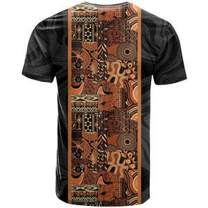 African Tribal Heritage T shirt Earth Tone Pattern