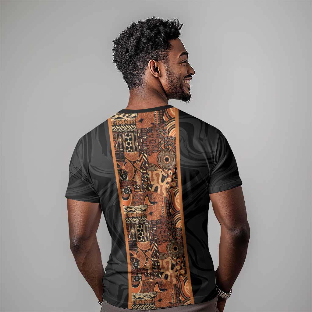 African Tribal Heritage T shirt Earth Tone Pattern