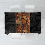 African Tribal Heritage Tablecloth Earth Tone Pattern