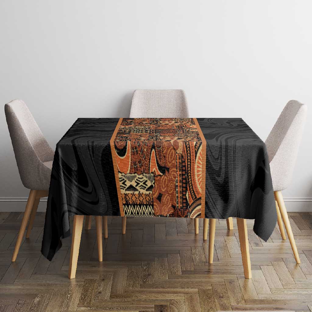 African Tribal Heritage Tablecloth Earth Tone Pattern