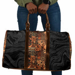 African Tribal Heritage Travel Bag Earth Tone Pattern