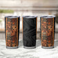 African Tribal Heritage Tumbler Cup Earth Tone Pattern