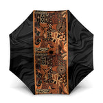 African Tribal Heritage Umbrella Earth Tone Pattern