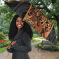 African Tribal Heritage Umbrella Earth Tone Pattern