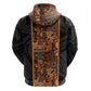 African Tribal Heritage Zip Hoodie Earth Tone Pattern