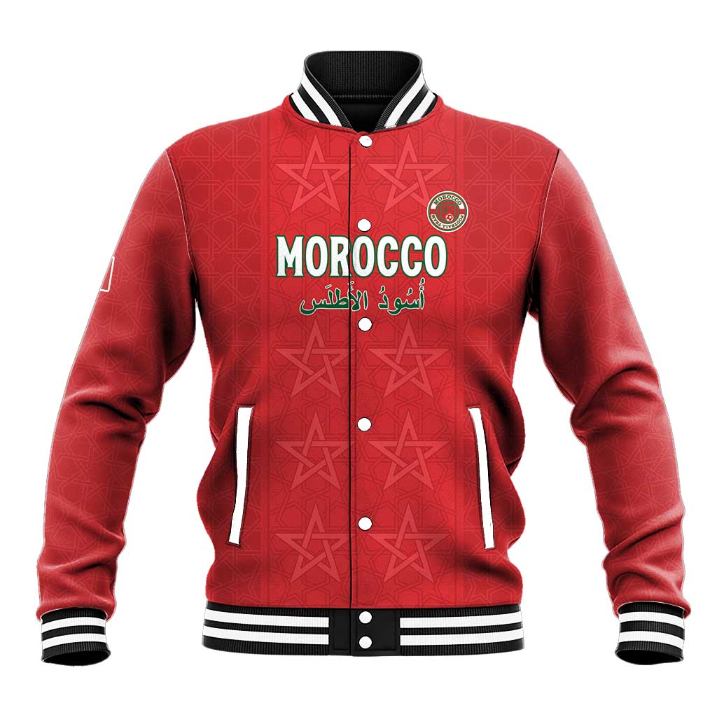 Custom Morocco Football Baseball Jacket Allez les Lions de lAtlas