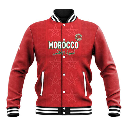 Custom Morocco Football Baseball Jacket Allez les Lions de lAtlas
