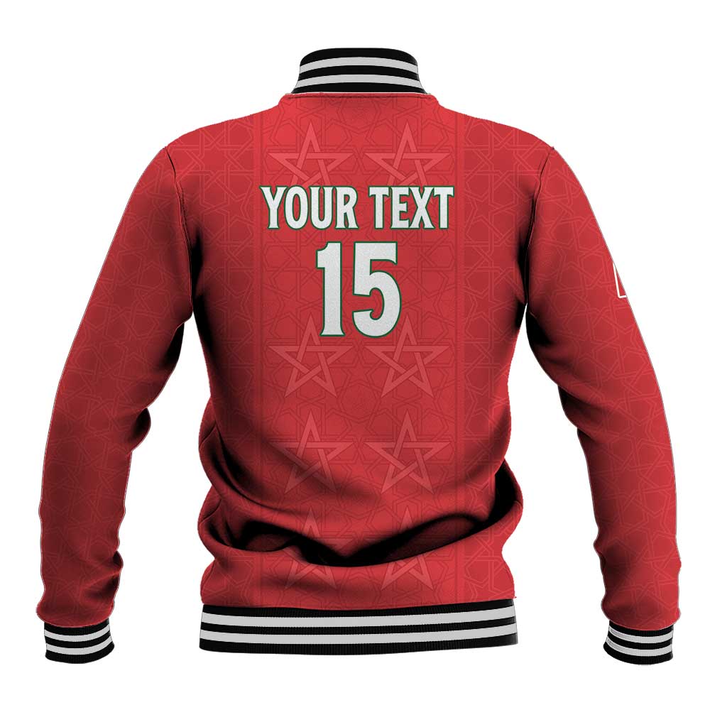 Custom Morocco Football Baseball Jacket Allez les Lions de lAtlas