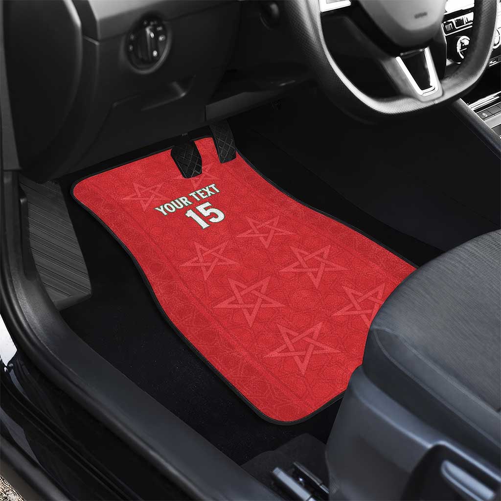 Custom Morocco Football Car Mats Allez les Lions de lAtlas