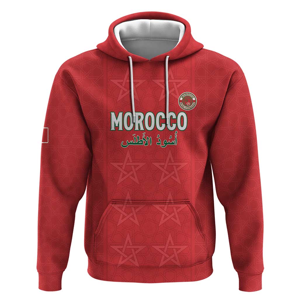 Custom Morocco Football Hoodie Allez les Lions de lAtlas