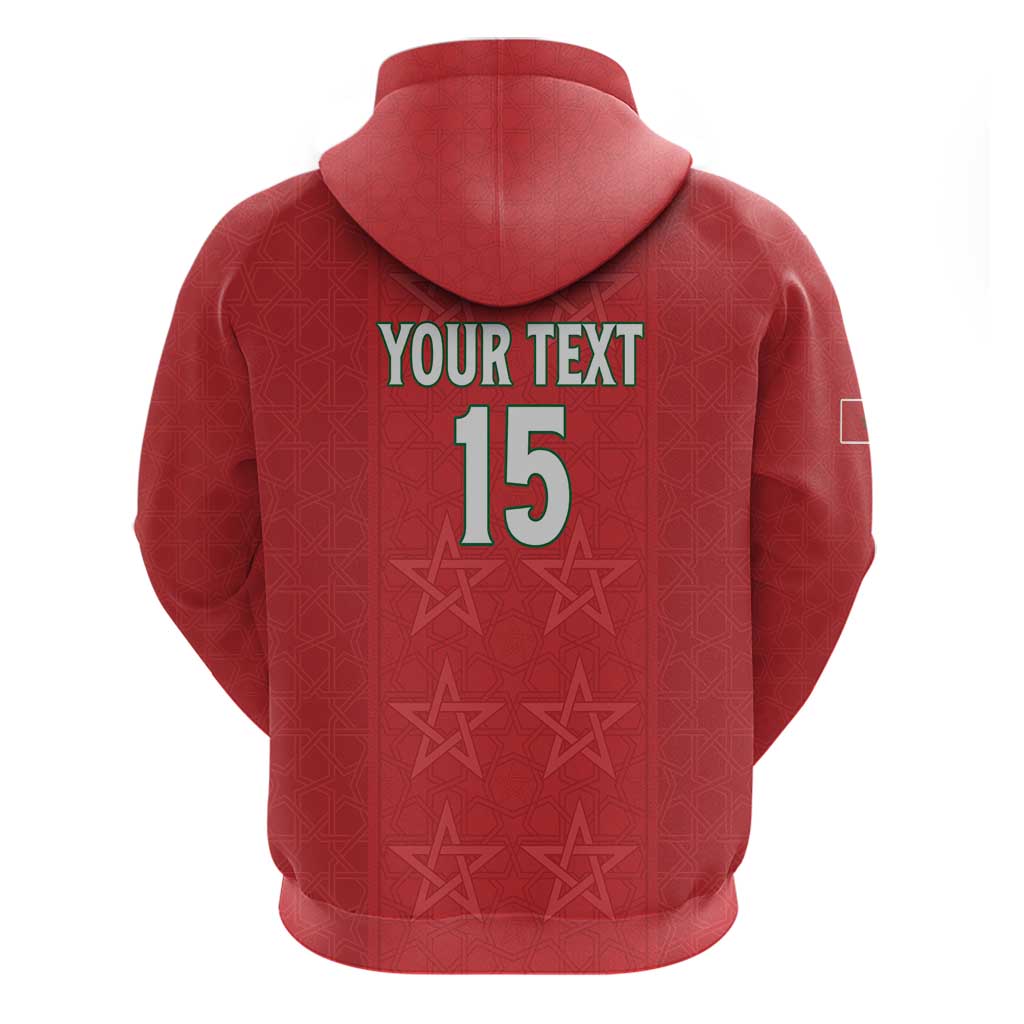Custom Morocco Football Hoodie Allez les Lions de lAtlas
