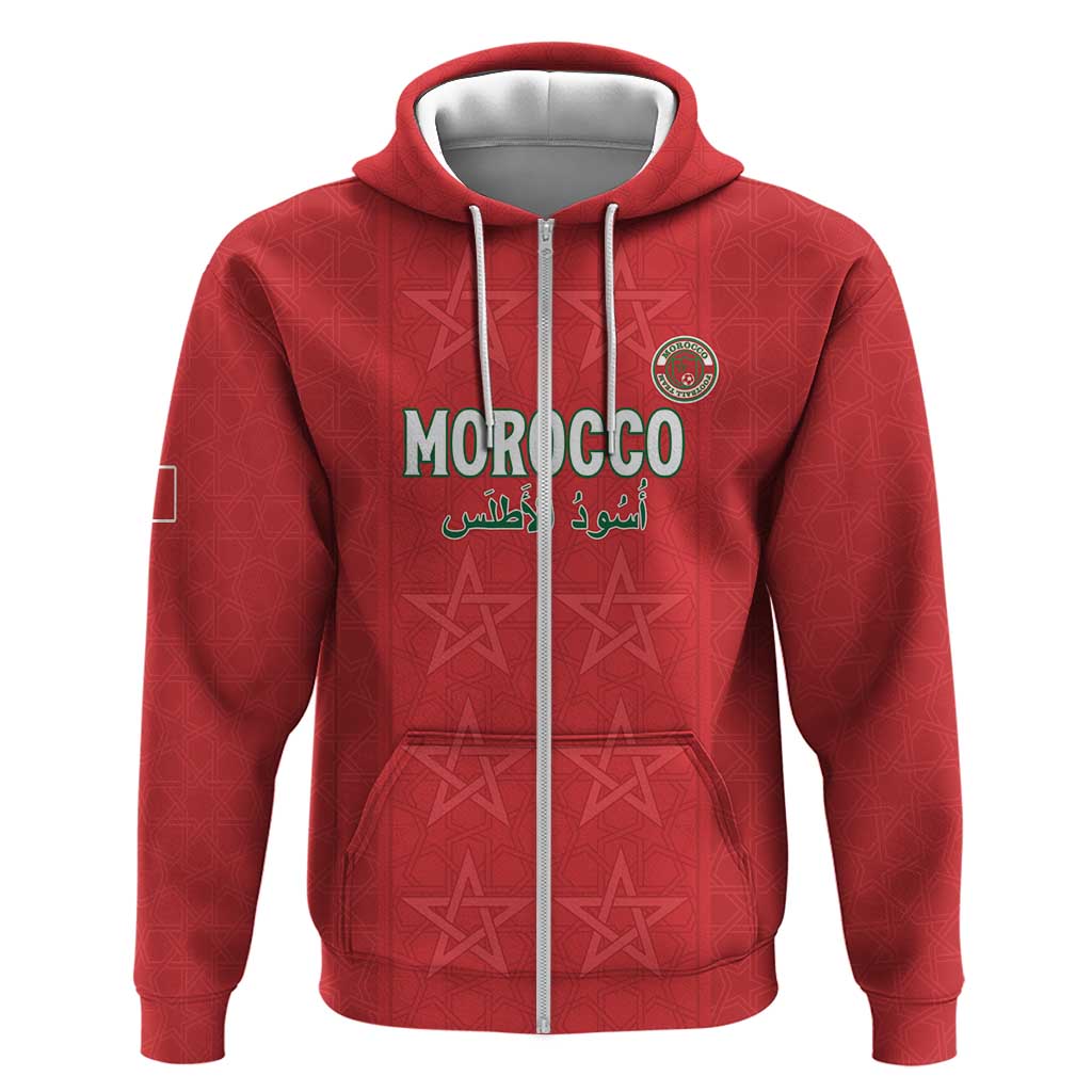 Custom Morocco Football Hoodie Allez les Lions de lAtlas