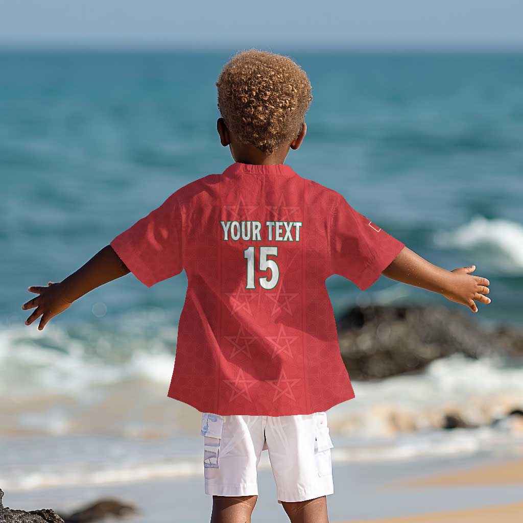 Custom Morocco Football Kid Hawaiian Shirt Allez les Lions de lAtlas
