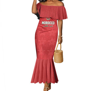 Custom Morocco Football Mermaid Dress Allez les Lions de lAtlas
