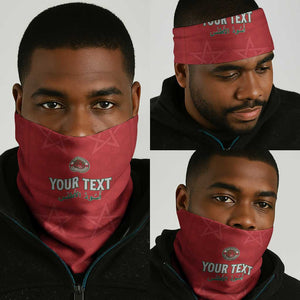 Custom Morocco Football Neck Gaiter Allez les Lions de lAtlas LT15