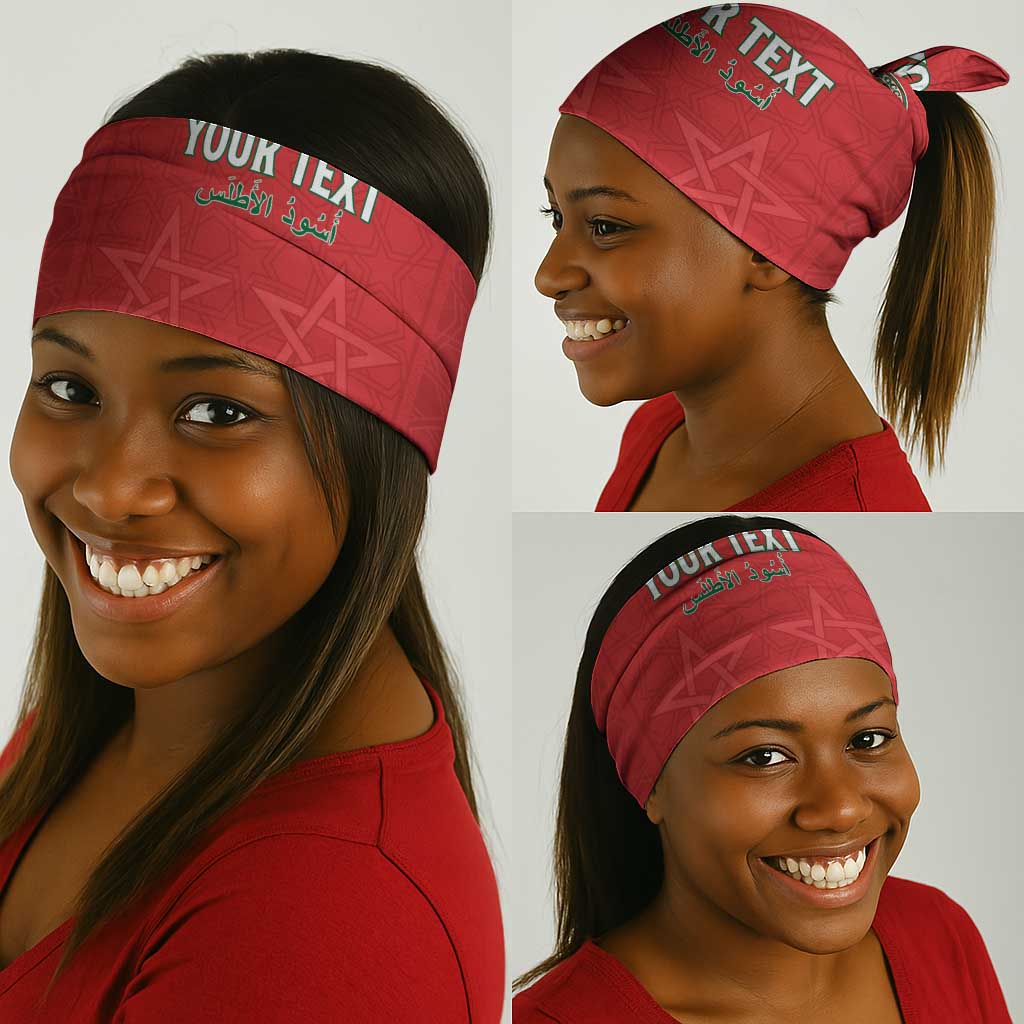 Custom Morocco Football Neck Gaiter Allez les Lions de lAtlas LT15