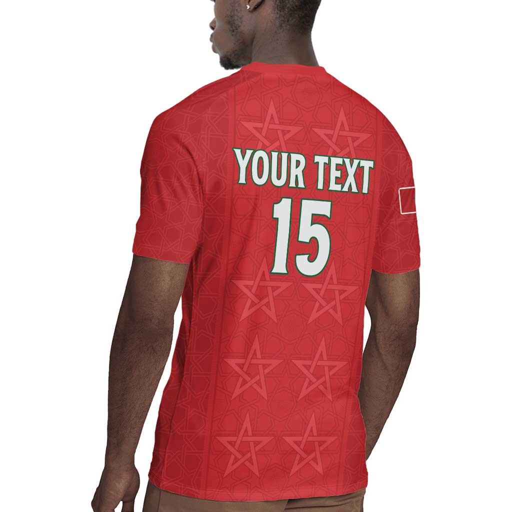 Custom Morocco Football Rugby Jersey Allez les Lions de lAtlas