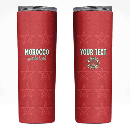 Custom Morocco Football Skinny Tumbler Allez les Lions de lAtlas