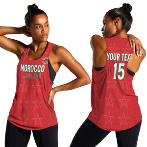 Custom Morocco Football Women Racerback Tank Allez les Lions de lAtlas