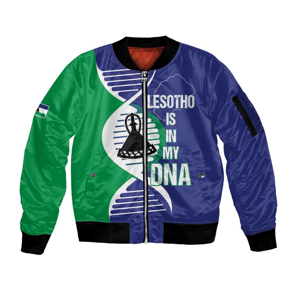 Lesotho Is In My DNA Sleeve Zip Bomber Jacket
