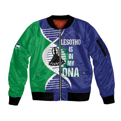 Lesotho Is In My DNA Sleeve Zip Bomber Jacket