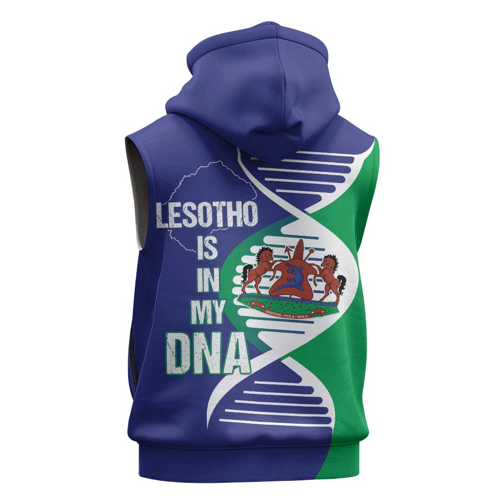 Lesotho Is In My DNA Sleeveless Zip Hoodie - African Pride