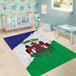Personalised Afro Lesotho Area Rug Coat Of Arms With Map - Grunge Style