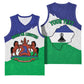 Personalised Afro Lesotho Basketball Jersey Coat Of Arms With Map - Grunge Style LT15