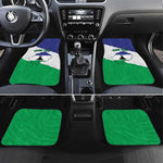 Personalised Afro Lesotho Car Mats Coat Of Arms With Map - Grunge Style